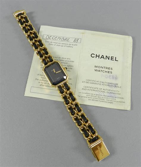 chanel plaque or g20m watch price|Chanel Vintage 1987 Premiere Watch .